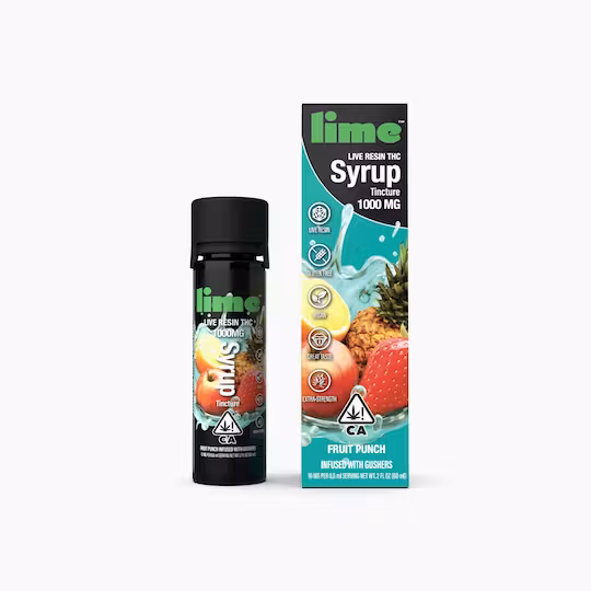 Photograph of product: 1000mg Fruit Punch (Hybrid) Live Resin Syrup $39