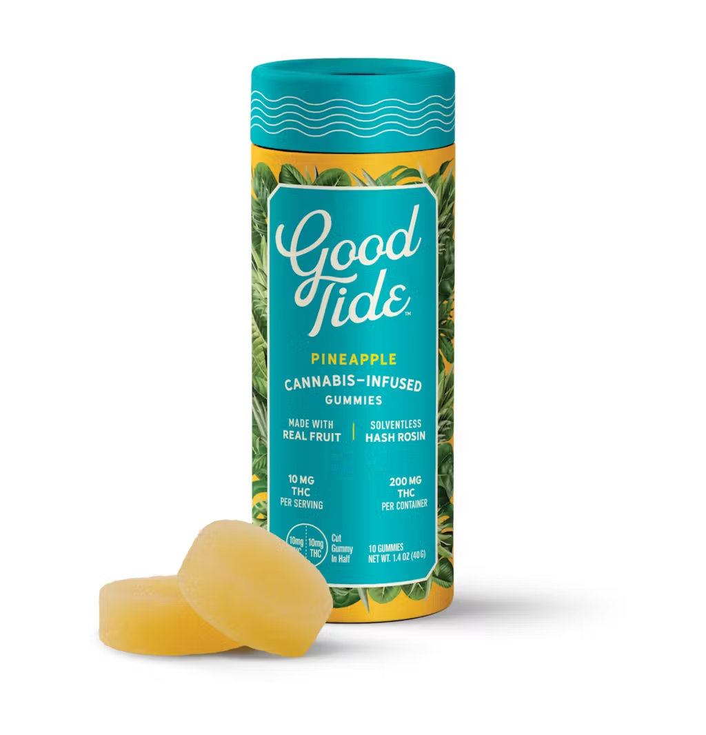 Photograph of product: Good Tide Pineapple Rosin Gummies 10mg 10pk
