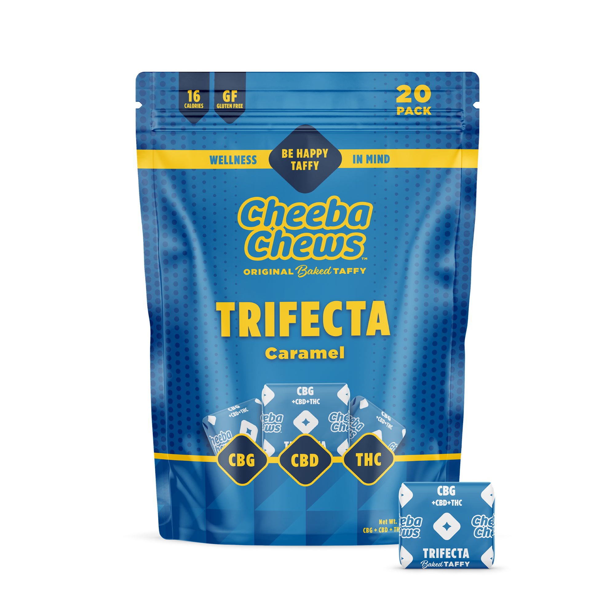 Photograph of product: Trifecta Caramel 1:1:1 TH-oui:CBD:CBG