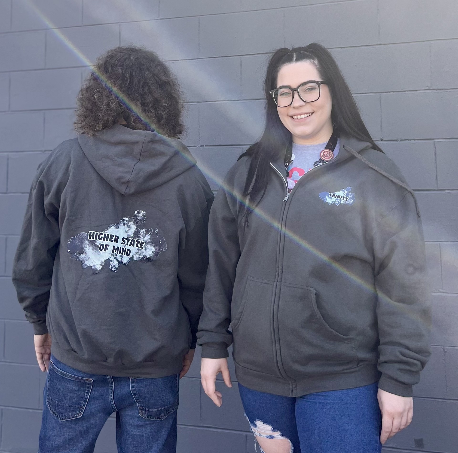 Photograph of product: Trinity Higher State of Mind Zip Up Hoodie MED