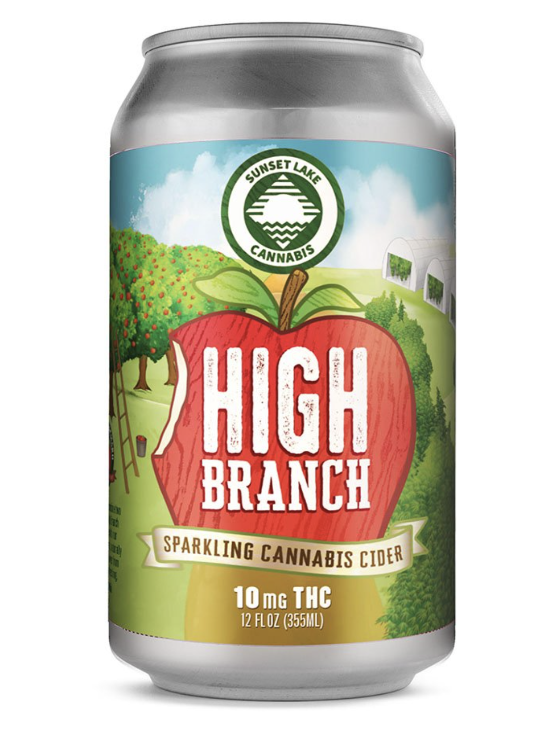 Photograph of Product: High Branch | 10MG THC Sparkling Apple Cider