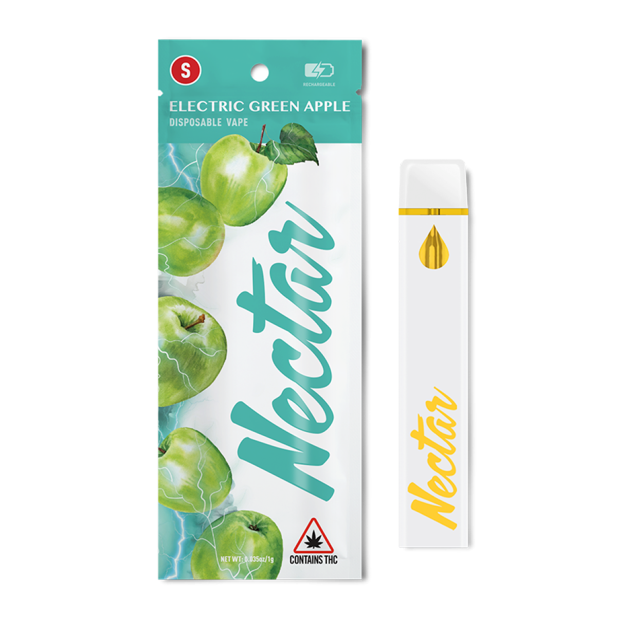 Photograph of product: Electric Green Apple Disposable Vape | 1g