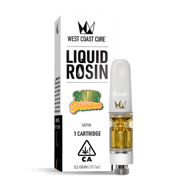 Photograph of product: Sour Peaches  .5g Liquid Rosin Cartridge - 