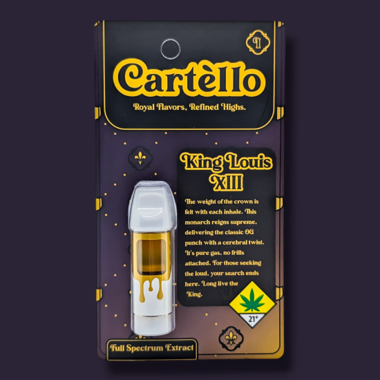Photograph of product: Cartello | King Louis XIII | Full Spectrum | Postless Cartridge | 1g