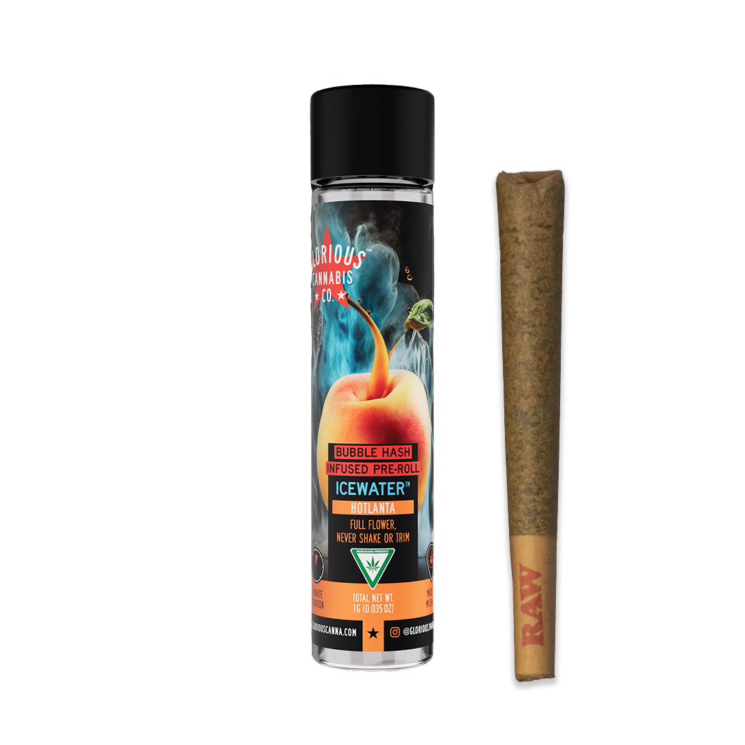 Photograph of product: Glorious | Hotlanta Icewater au chocolat & Diamonds Infused Pre-Roll | 1g