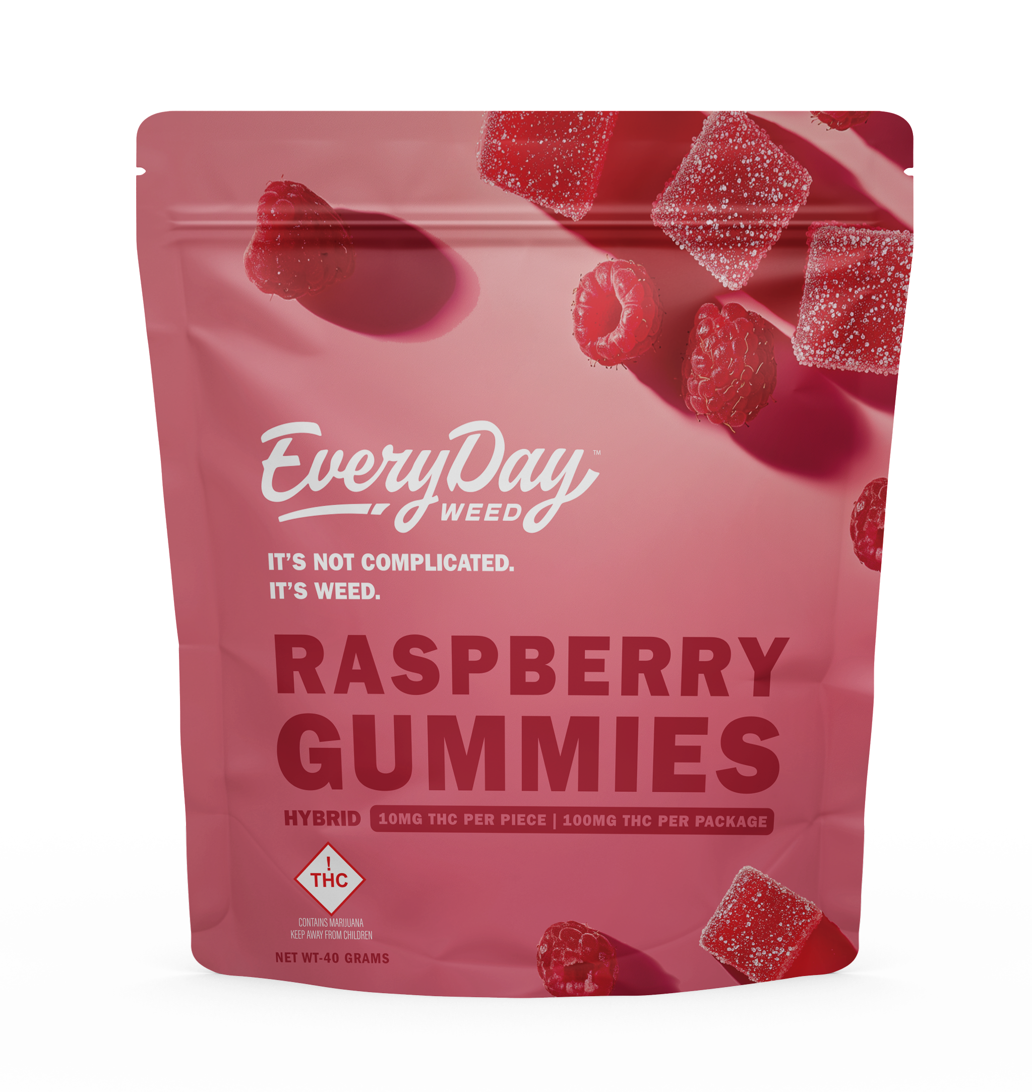 Photograph of product: EDW Gummies Raspberry (H) 100mg