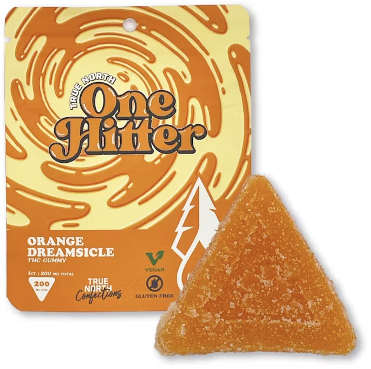 Photograph of Product: True North One Hitter Gummy - Orange Dreamsicle - 200mg