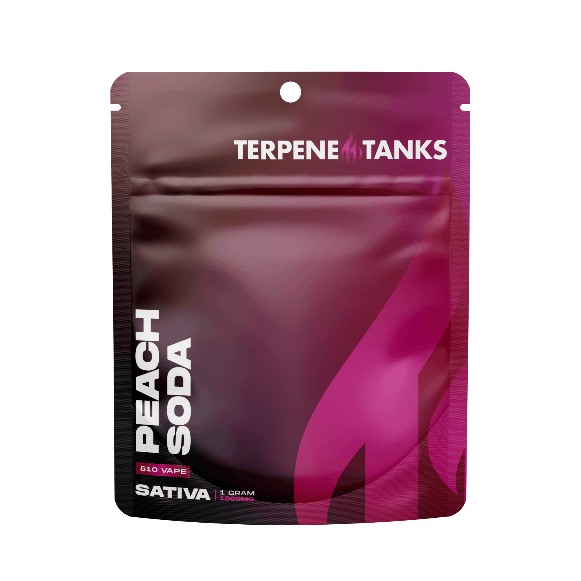 Photograph of product: Terpene Tanks 1g 510 Vape Cart - Peach Soda