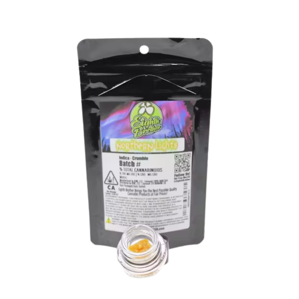 Photograph of product: NORTHERN LIGHTS CRUMBLE 1G - EIGHTH BROTHER