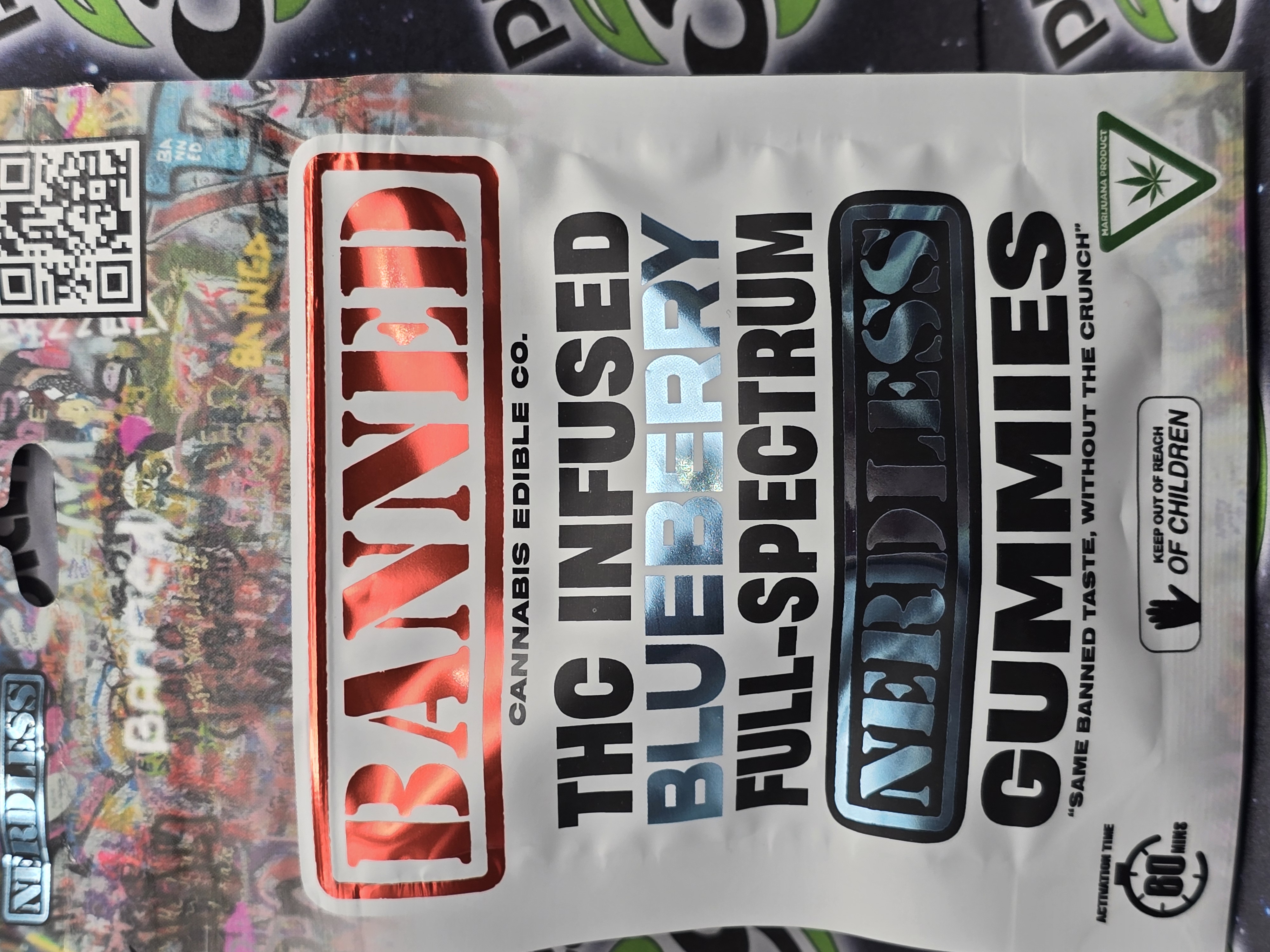 Photograph of product: Banned | Nerdless Blueberry | 200 mg