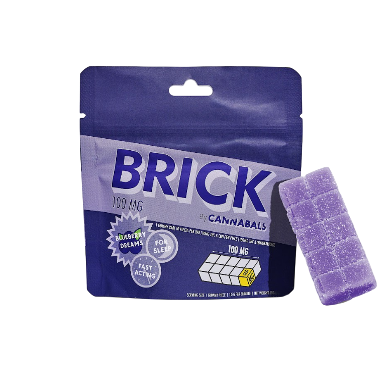 Photograph of product: Blueberry Dreams - TH-oui:CBN Gummie Brick (100mg)