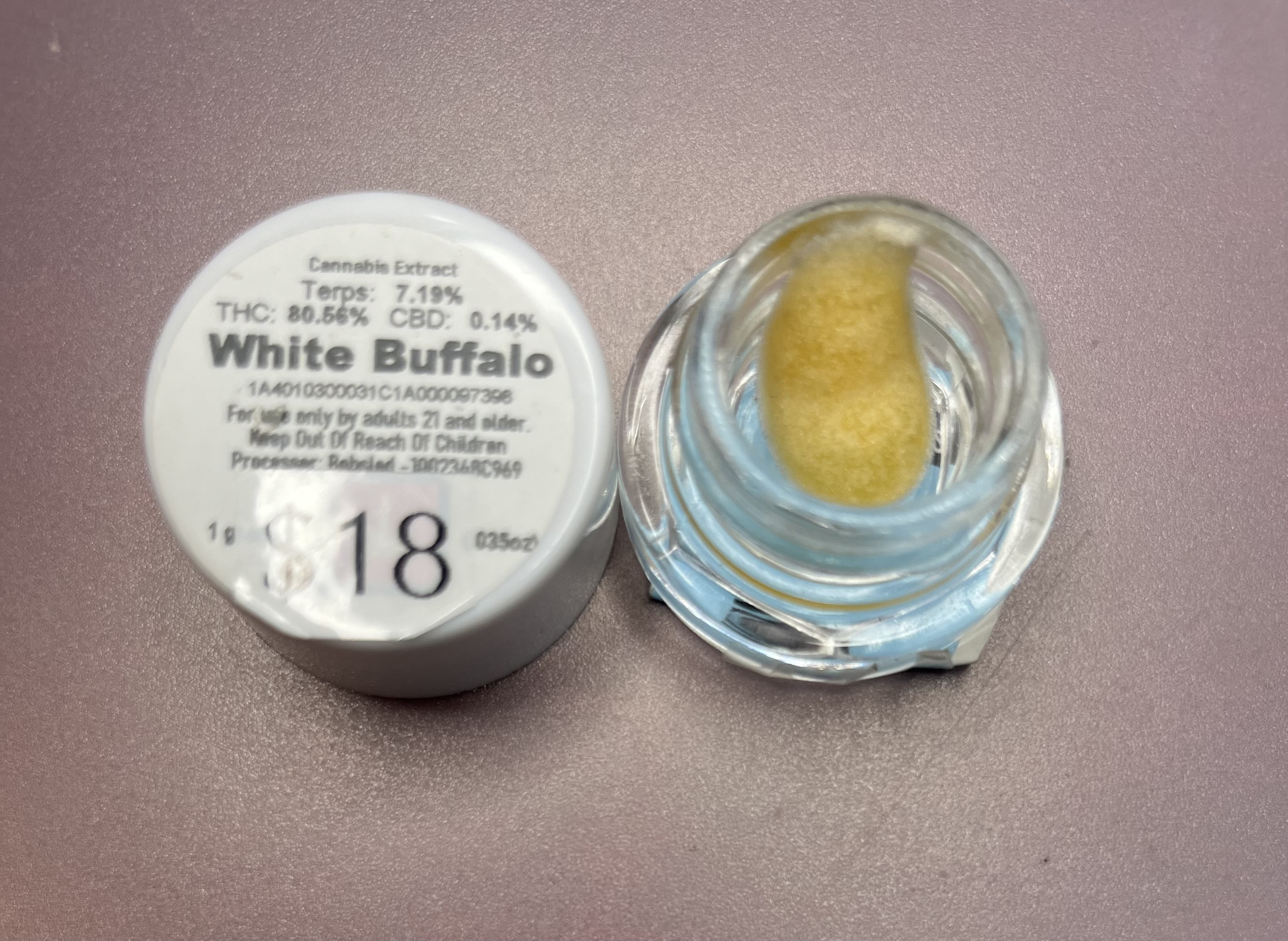 Photograph of product: White Buffalo Cured Resin - Bobsled