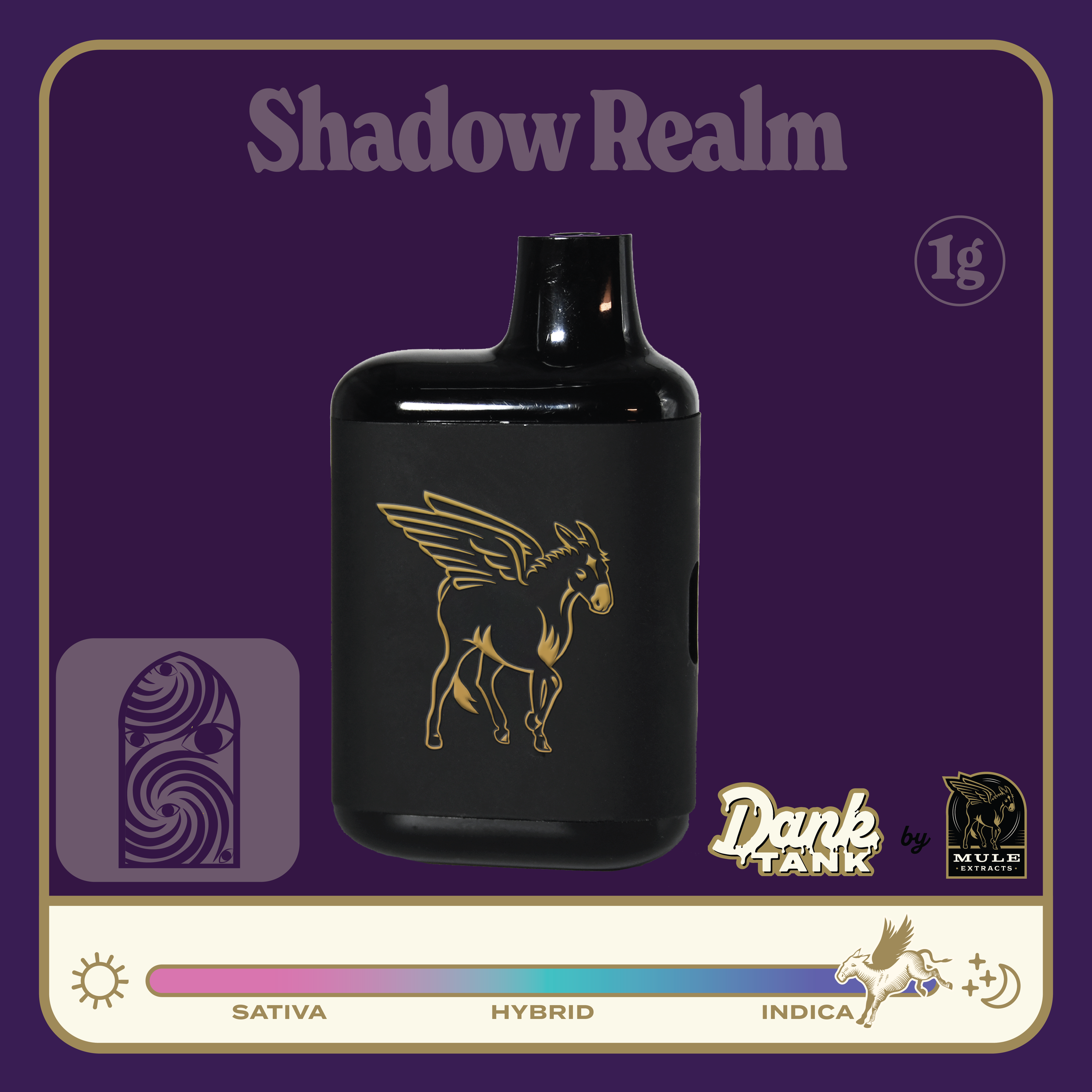 Photograph of product: Mule Extract: Shadow Realm Live Resin Dank Tank
