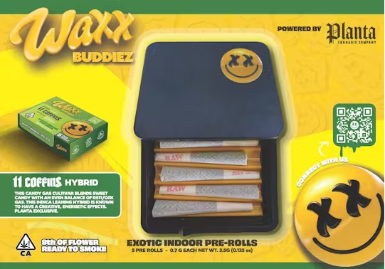 Photograph of product: 11 Coffins Prerolls 5pk - 3.5g