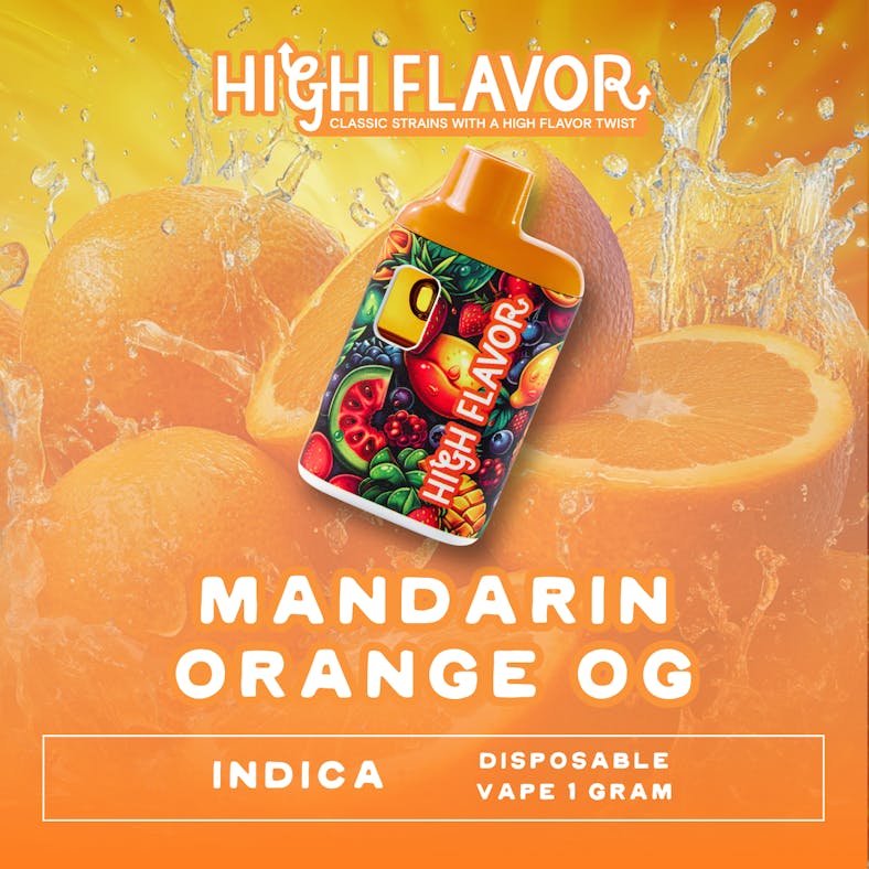 Photograph of product: Mandarin Orange OG Disposable Vape 1g (TAX INCLUDED)