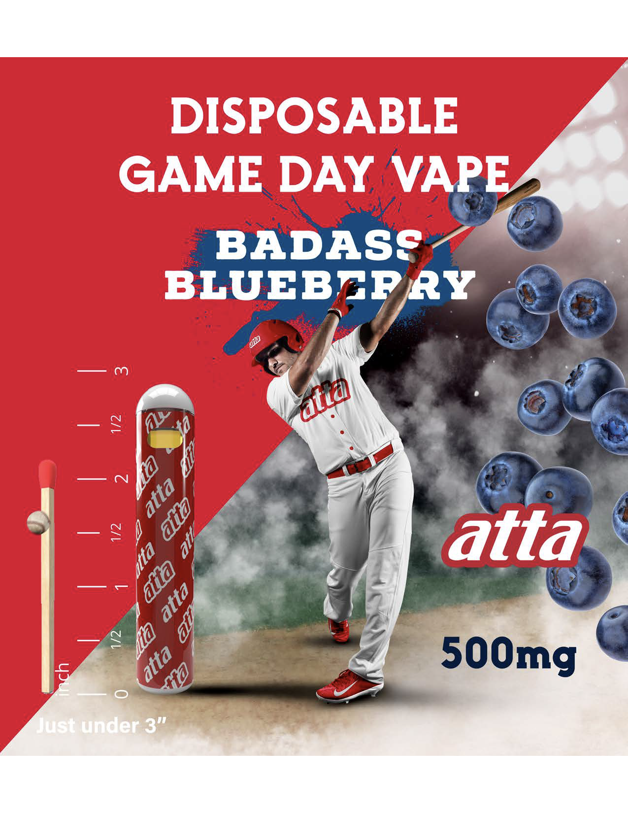Photograph of product: STL Badass Blueberry  | 0.5g AIO Disposable