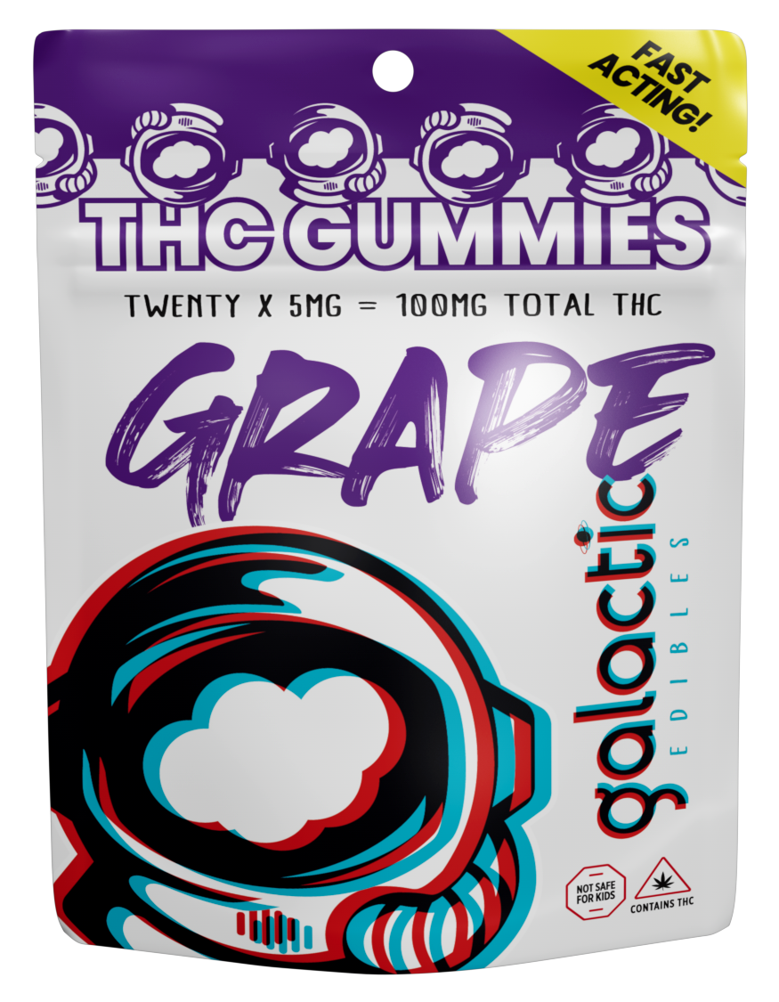 Photograph of product: Grape | Fast Acting Gummies | 100mg