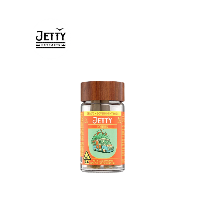 Photograph of product: GELATO X GOVERNMINT OASIS 2.5G 5 PACK INFUSED PREROLLS