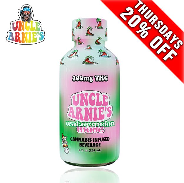 Photograph of product: Uncle Arnies - Watermelon Wave - 100mg - 
