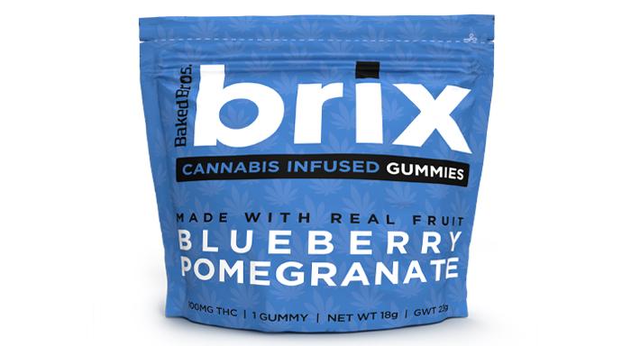 Photograph of product: Baked Bros Brix Blueberry Pom 100mg