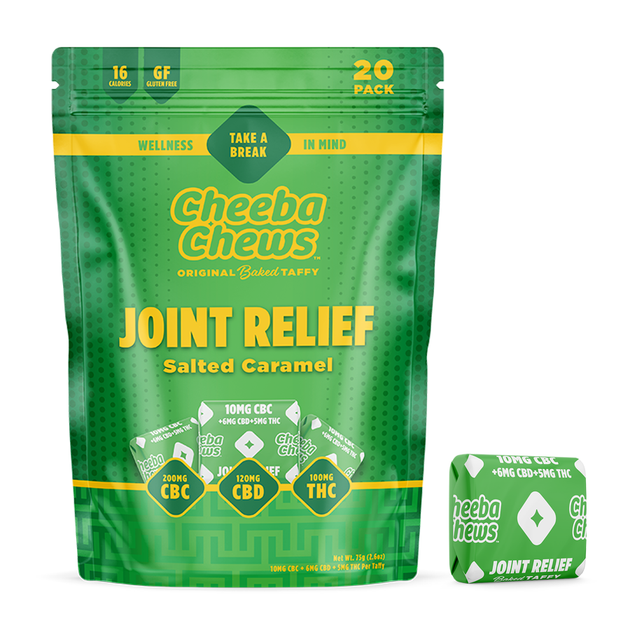 Photograph of product: Cheeba Chews | 100mg | Joint Relief | Salted Caramel