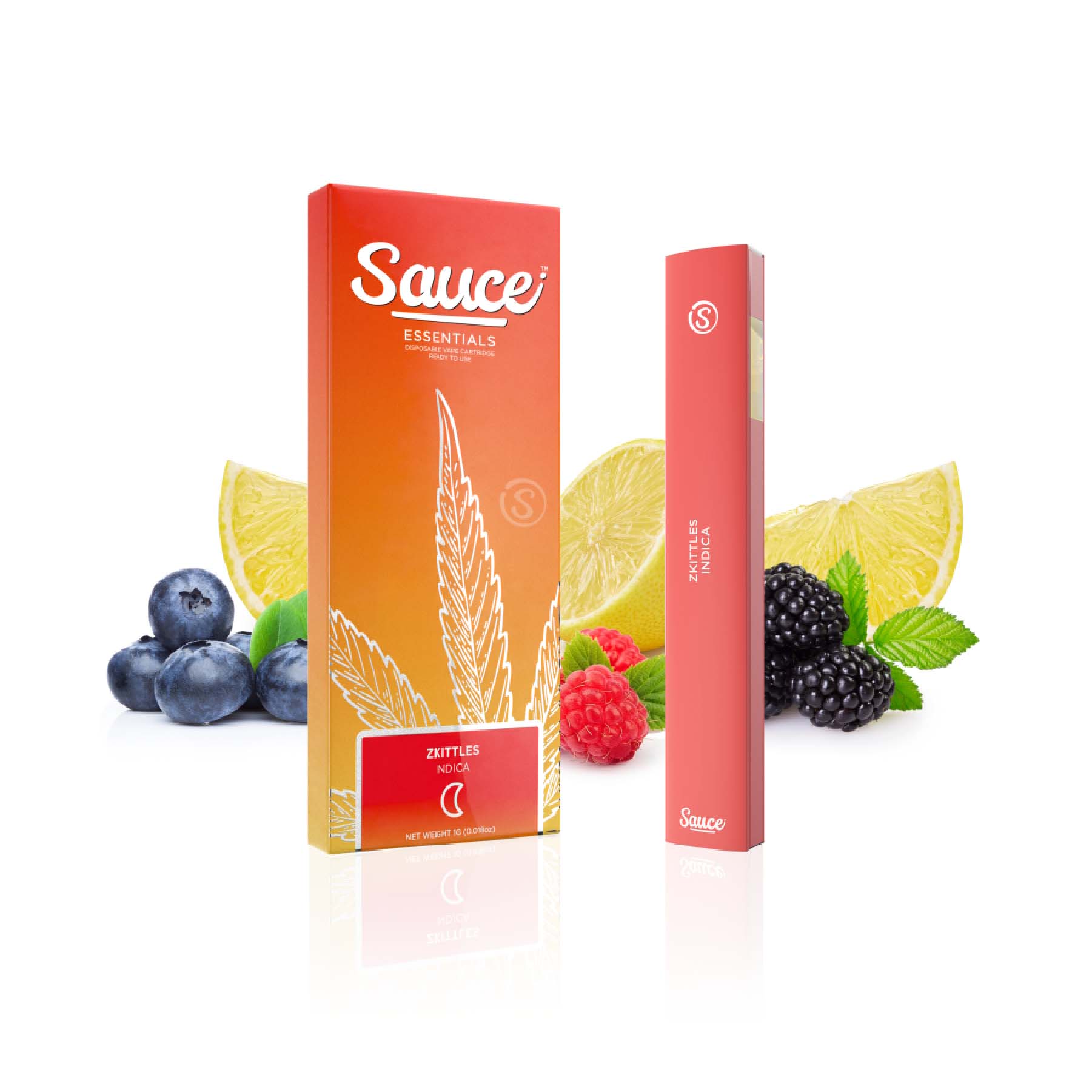 Photograph of product: SAUCE BARS - DISPOSABLE LIVE RESIN - 1.25G - Oui'd - ZKITTLES
