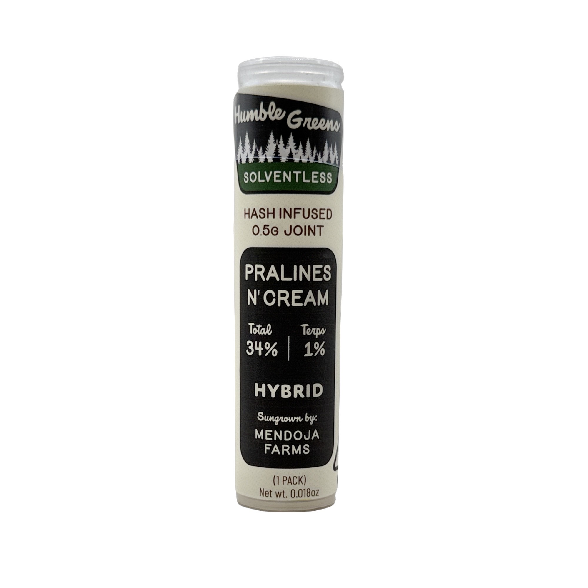 Photograph of product: PRALINES N' CREAM SOLVENTLESS au chocolat INFUSED PREROLL SINGLE .5G