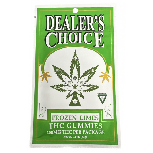 Photograph of product: Dealer's Choice Frozen Limes Gummies 200mg TH-oui