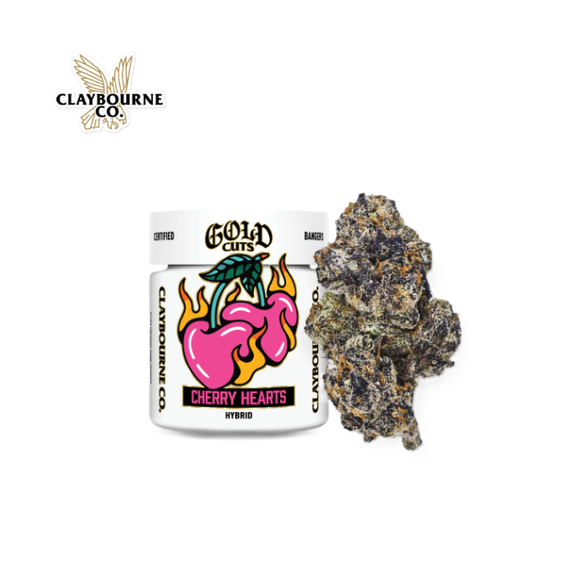 Photograph of product: CHERRY HEARTS 3.5G GOLD CUTS