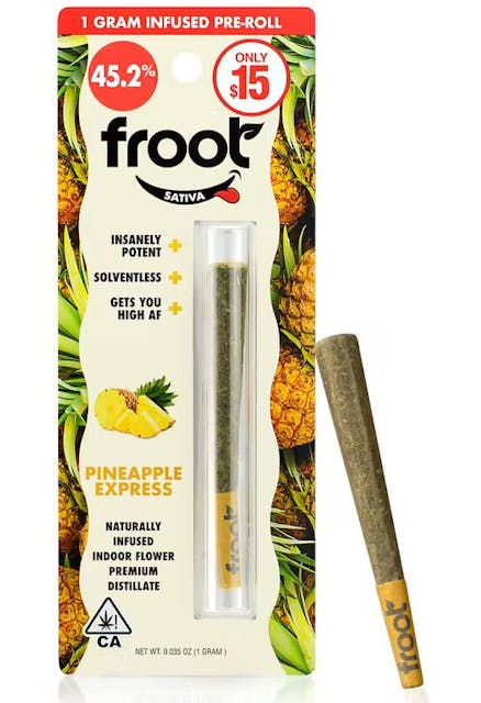 Photograph of product: Pineapple Express (S) 1g Infused Pre-Roll - Retail