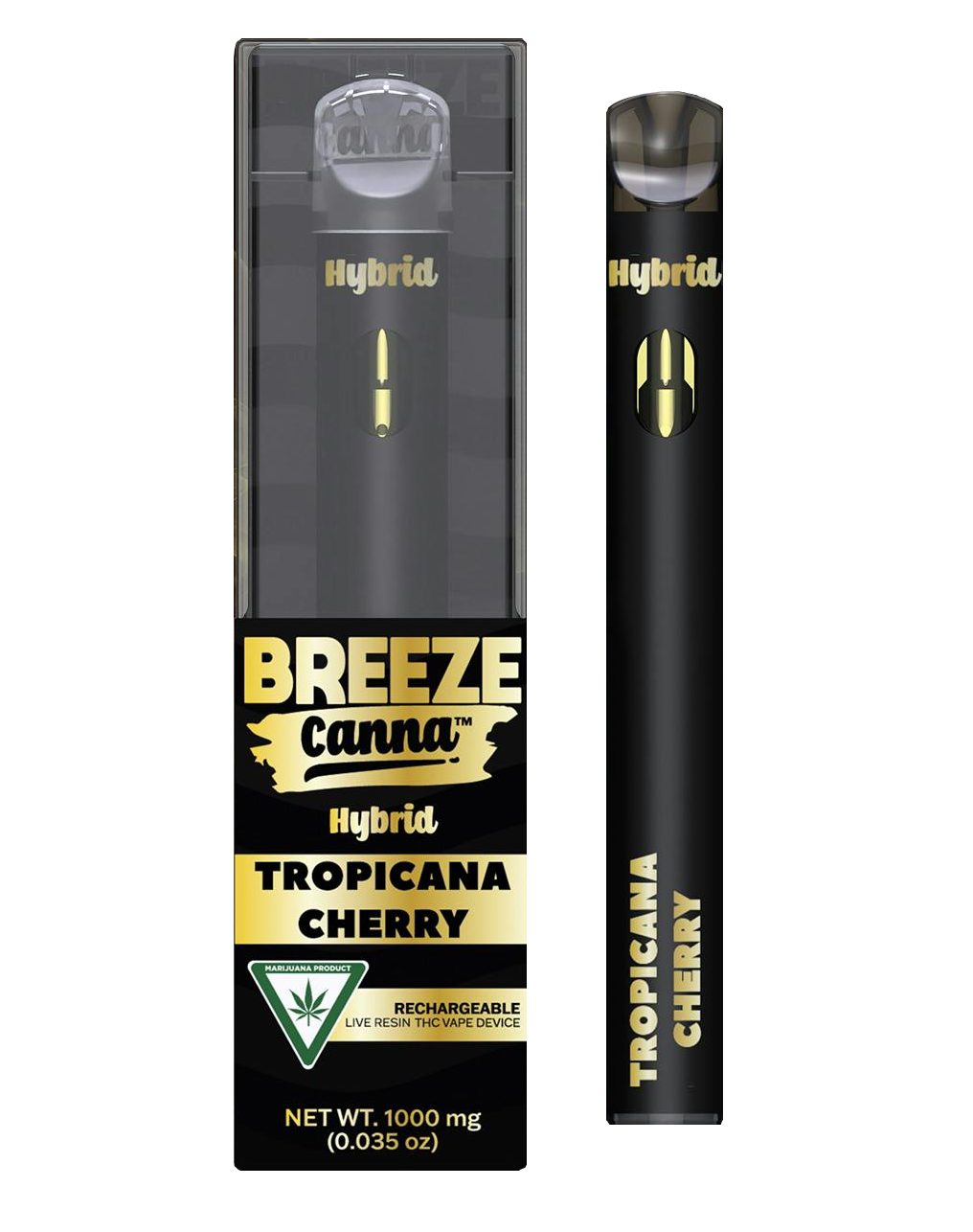 Photograph of product: Breeze Canna Tropicana Cherry Live Resin Rechargeable Vape Rec