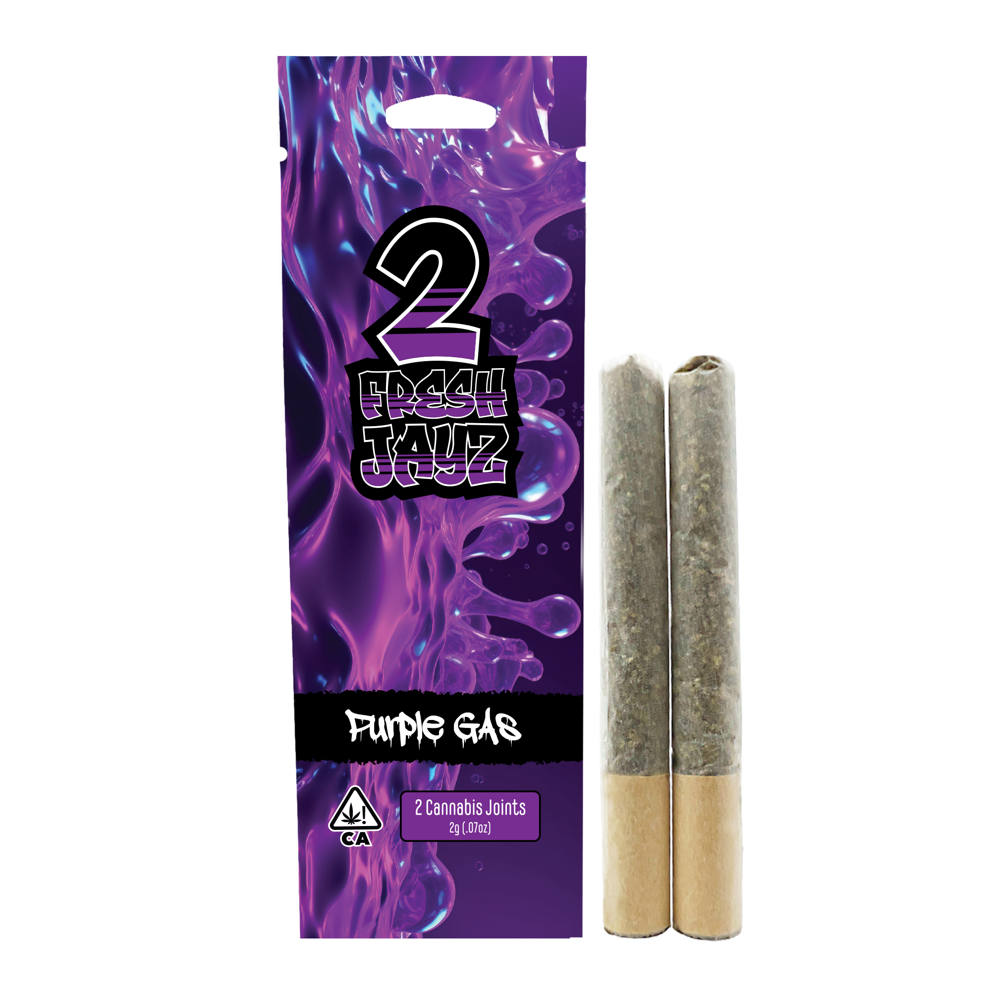 Photograph of Product: 2 Fresh Jayz - 1.0g Rolled Joints - 2 pack - Purple Gas