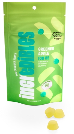 Photograph of product: Incredibles | 100mg | Edibles | Gummies | 10 Pack | Greener Apple