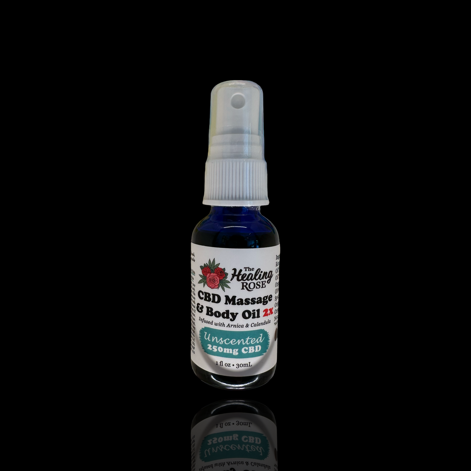 Photograph of product: Unscented CBD Massage Oil, 300mg, by The Healing Rose