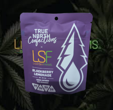 Photograph of product: Five Star Extracts X True North   4 X 50mg Rosin   Blackberry Lemonade