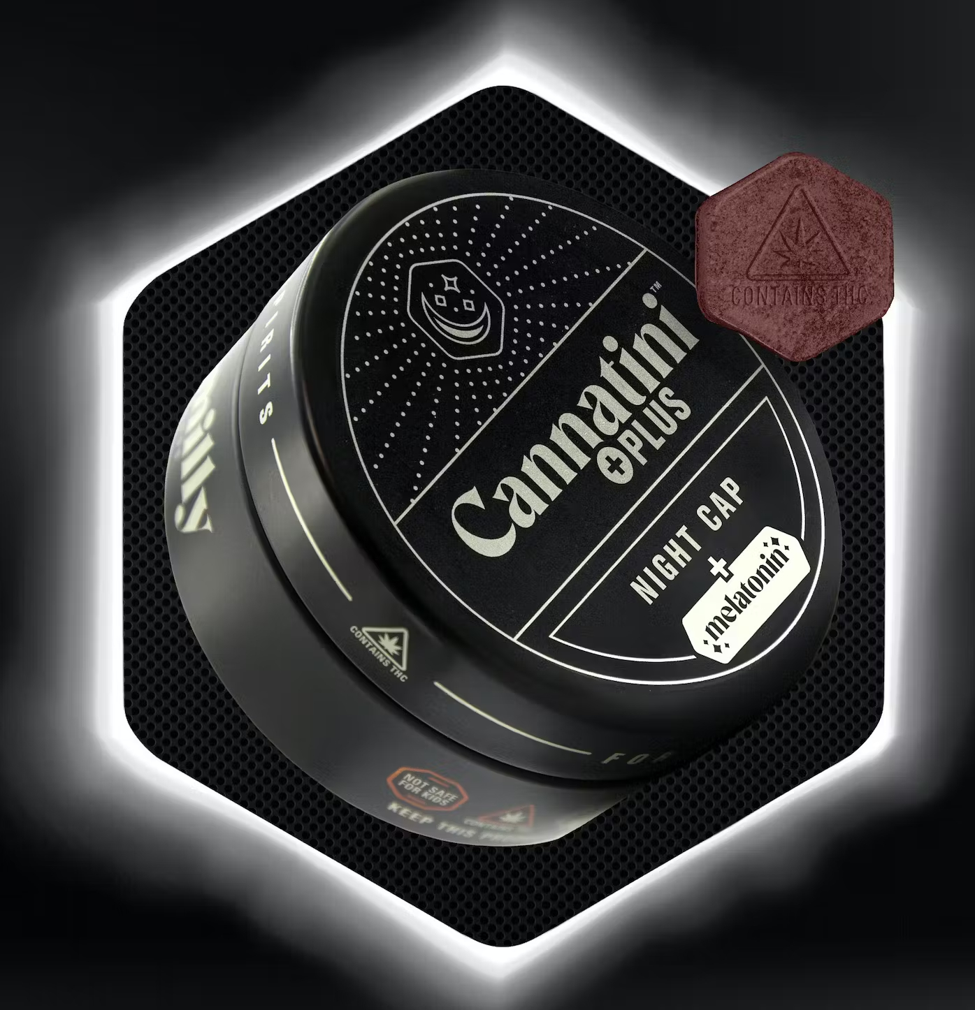 Photograph of product: Cannatini RSO Blackberry Martini 2:1:1:1 CBN:CBD:MEL - 20pk