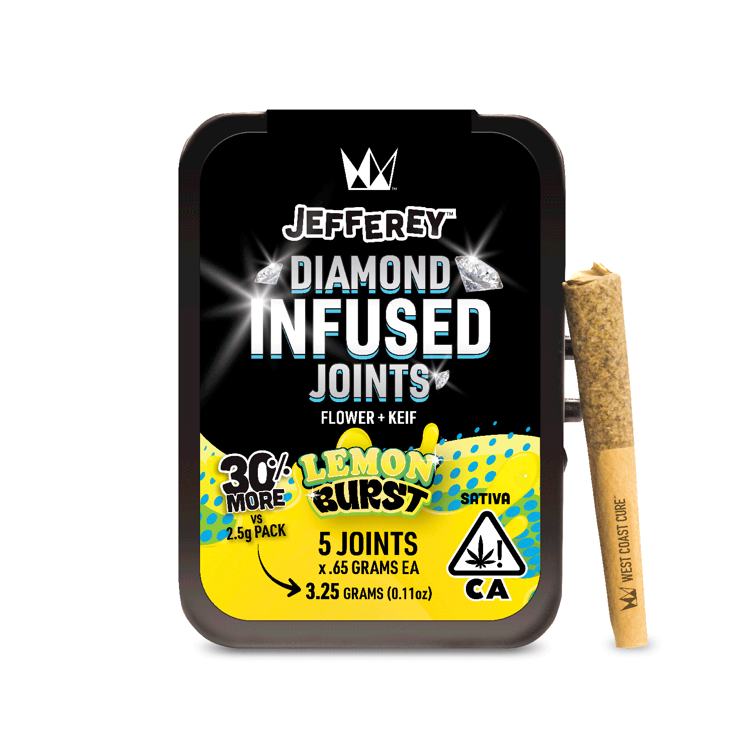 Photograph of product: [West Coast Cure] Jeffery Infused 5 Pack - 3.25g - Lemon Burst (S)
