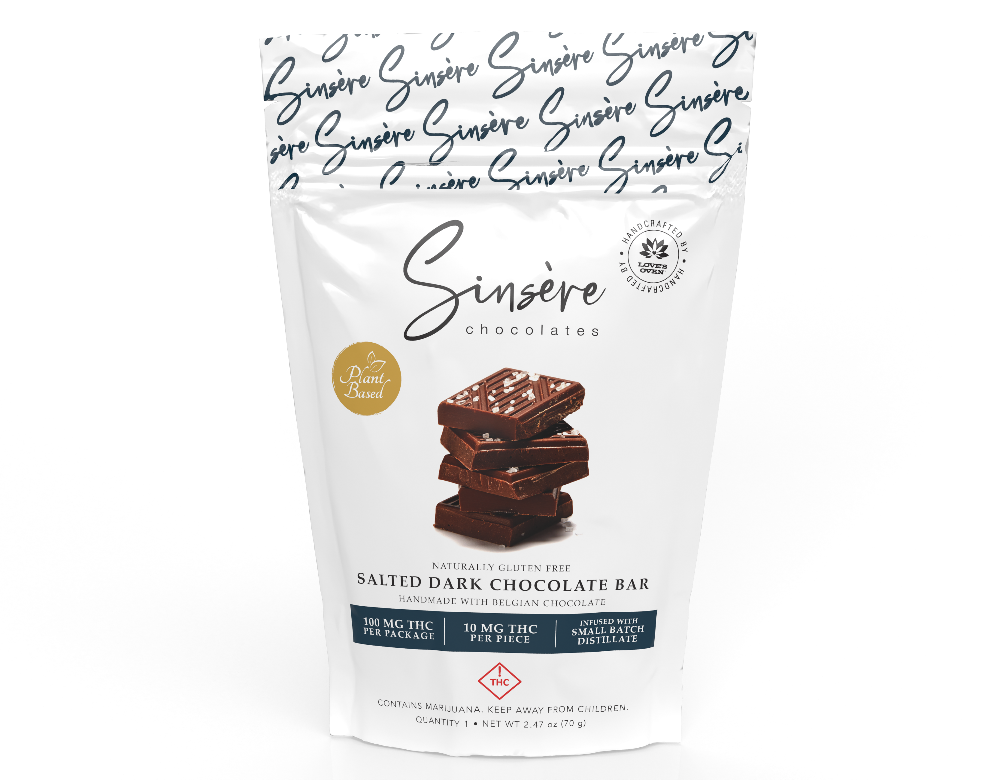 Photograph of product: Sinsere Salted Dark Chocolate