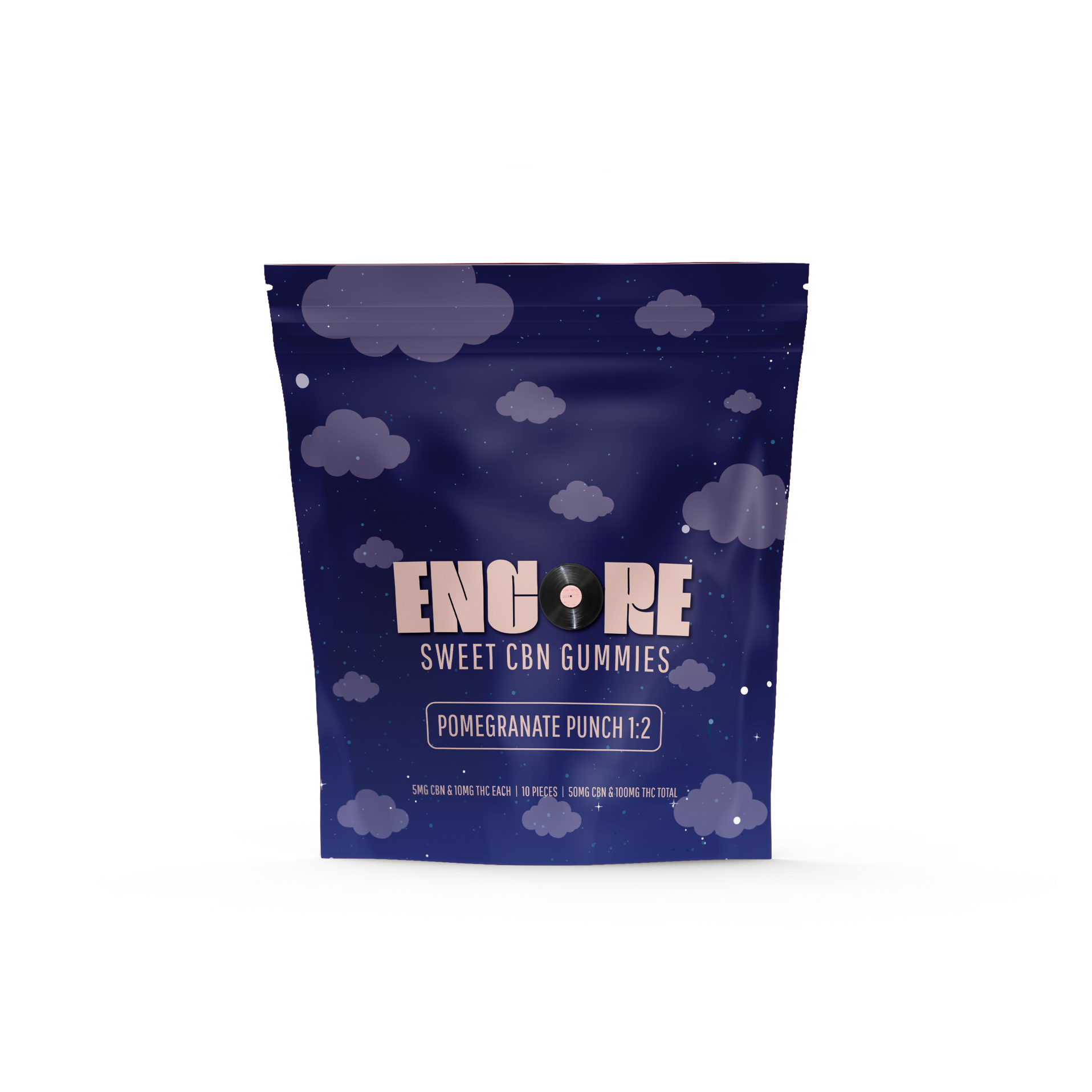 Photograph of product: Pomegranate Punch | 1:2 CBN:TH-oui | 10pk Soft Lozenges