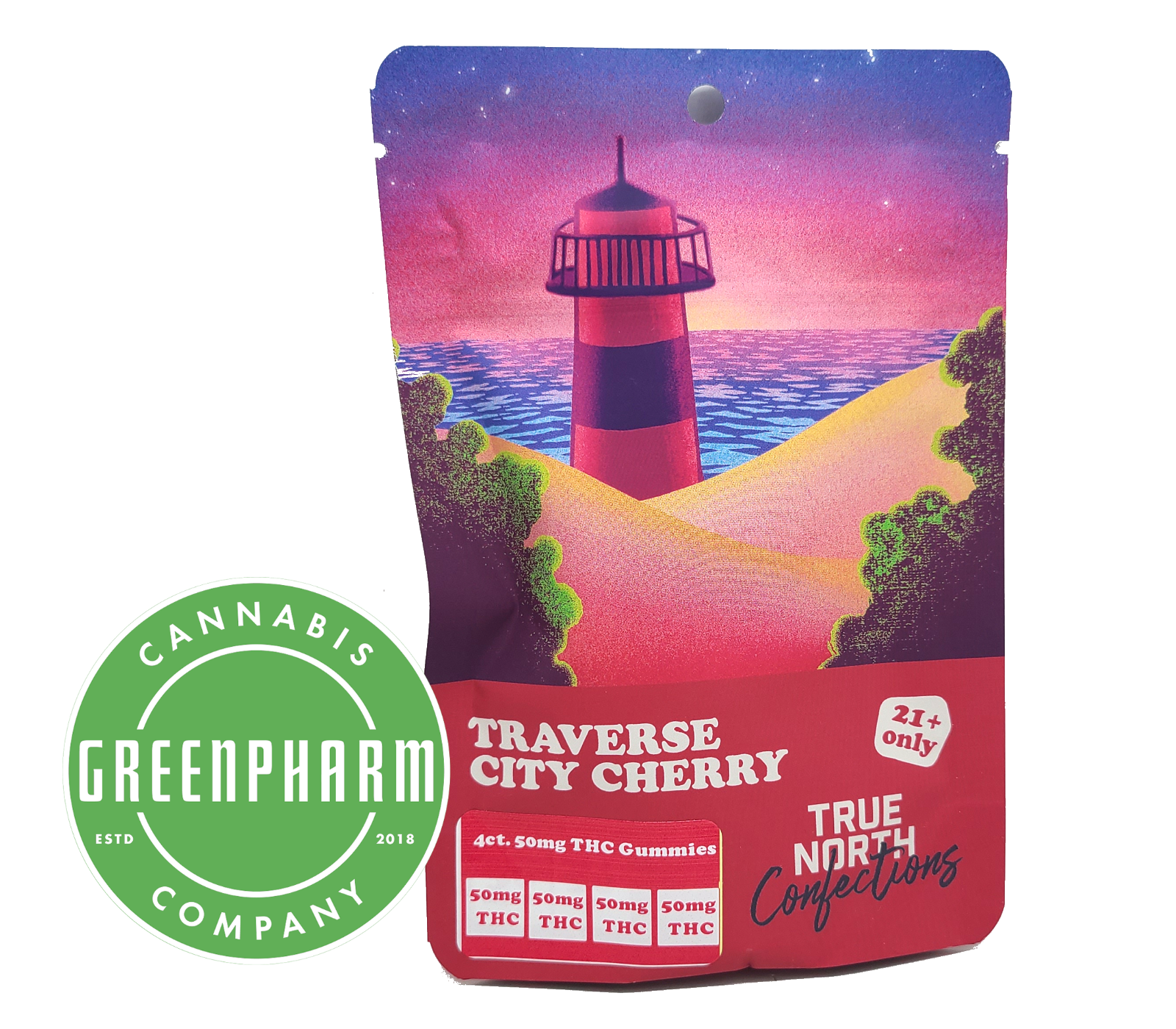 Photograph of product: Edible | True North | Traverse City Cherry Gummies | 200mg