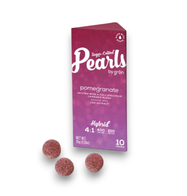 Photograph of product: Pomegranate 4:1 CBD/TH-oui Pearls