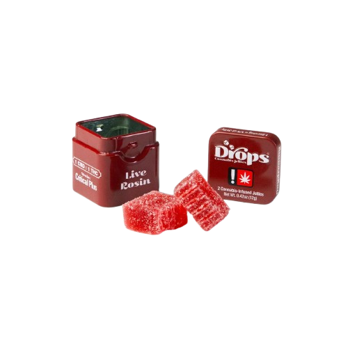 Photograph of product: Drops | Cranberry Gummy (1:1:1:1) (2 Piece) | 50mg CBD/50mg TH-oui/50mg CBC/50mg CBG