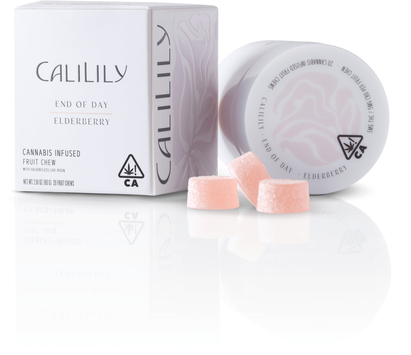 Photograph of product: CaliLily | Elderberry | End of Day | Rosin Fruit Chew | 20pk