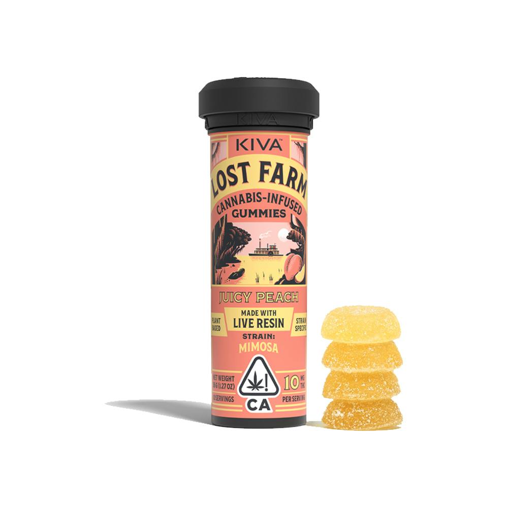 Photograph of product: Lost Farm Gummies - Juicy Peach (100mg)
