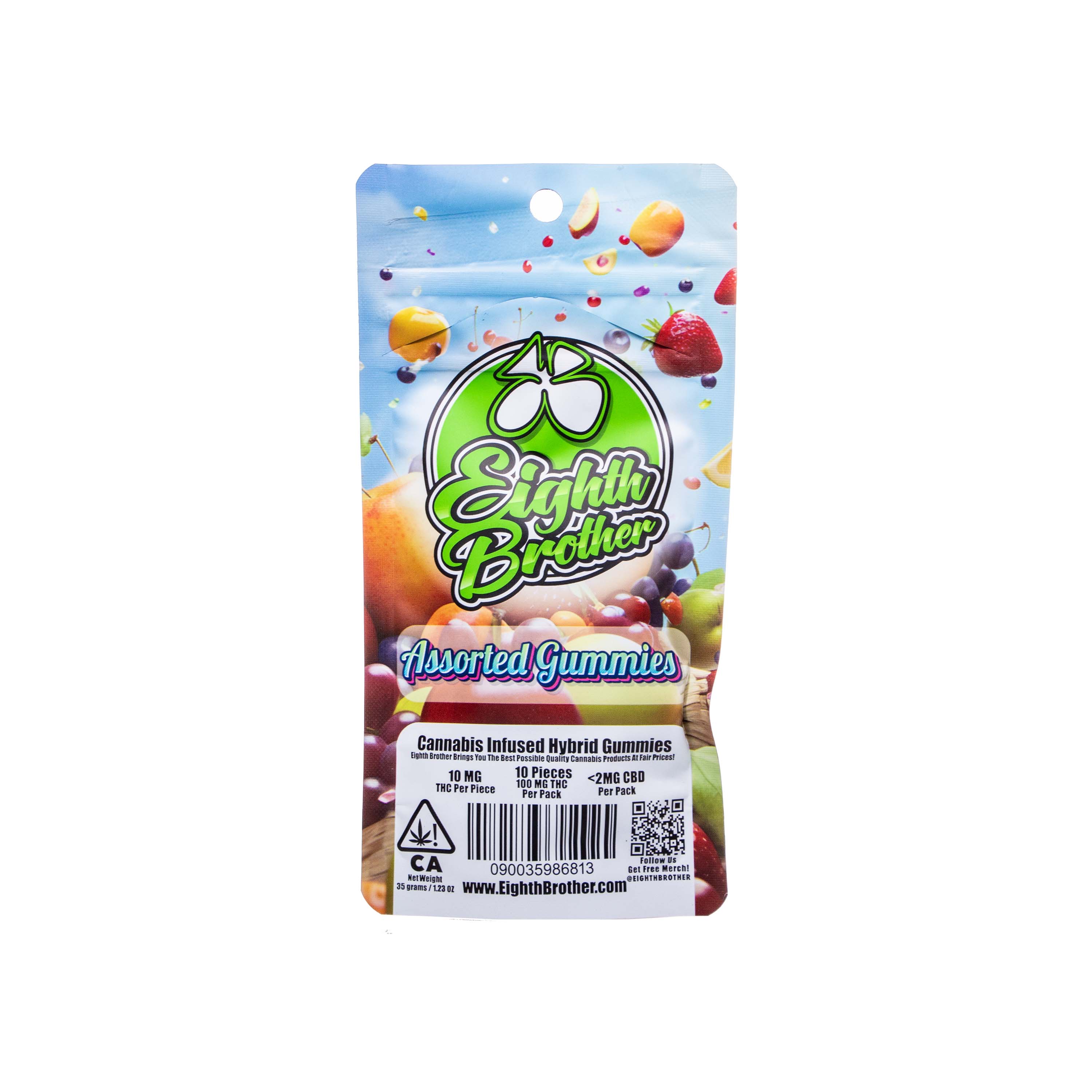 Photograph of product: Eighth Brother | Assorted Gummies (100mg TH-oui)