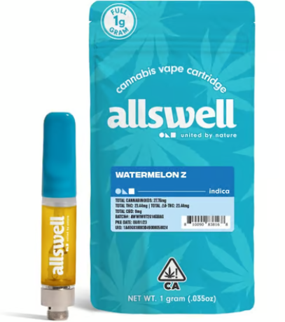 Photograph of product: Allswell Watermelon Z Oui'd Vape Cart