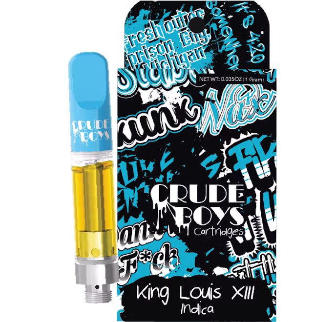 Photograph of product: Crude Boys | 1g Distillate Cart | King Louis XIII