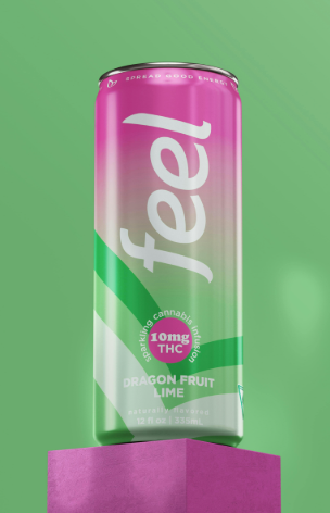 Photograph of product: Feel Dragonfruit Lime Seltzer 10mg