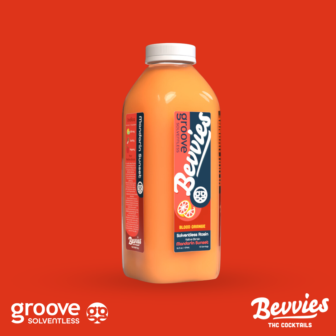 Photograph of product: Bevvies x Groove - Blood Orange (Mandarin Sunset) Solventless Beverage