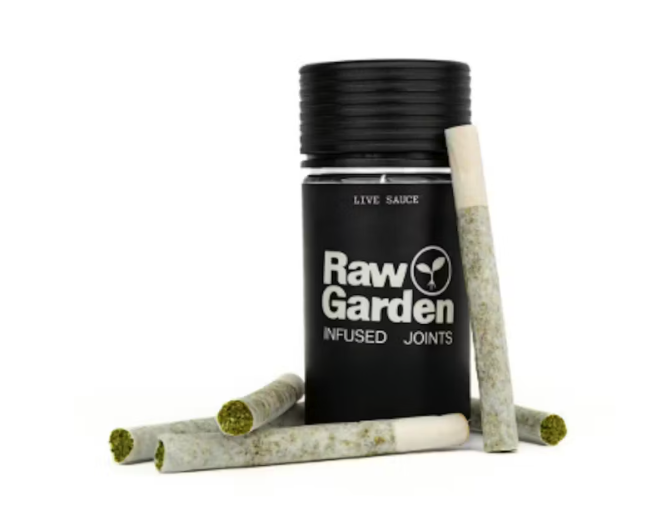 Photograph of product: Carbon Fiber (I) Live Sauce INFUSED PREROLLS 5pk 2.85g - Raw Garden